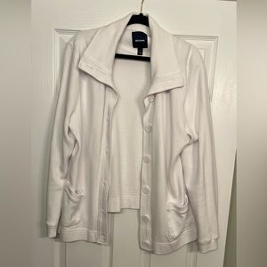 White button front cardigan